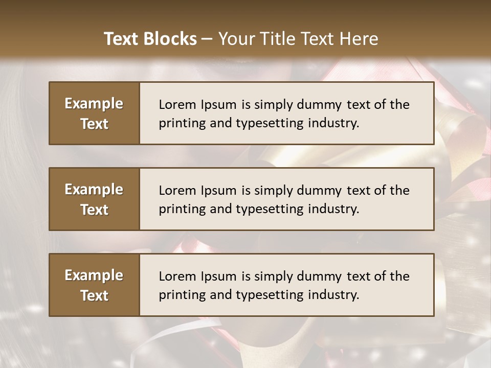 Gold Beauty Flakes PowerPoint Template