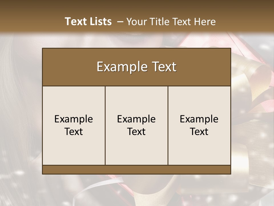 Gold Beauty Flakes PowerPoint Template