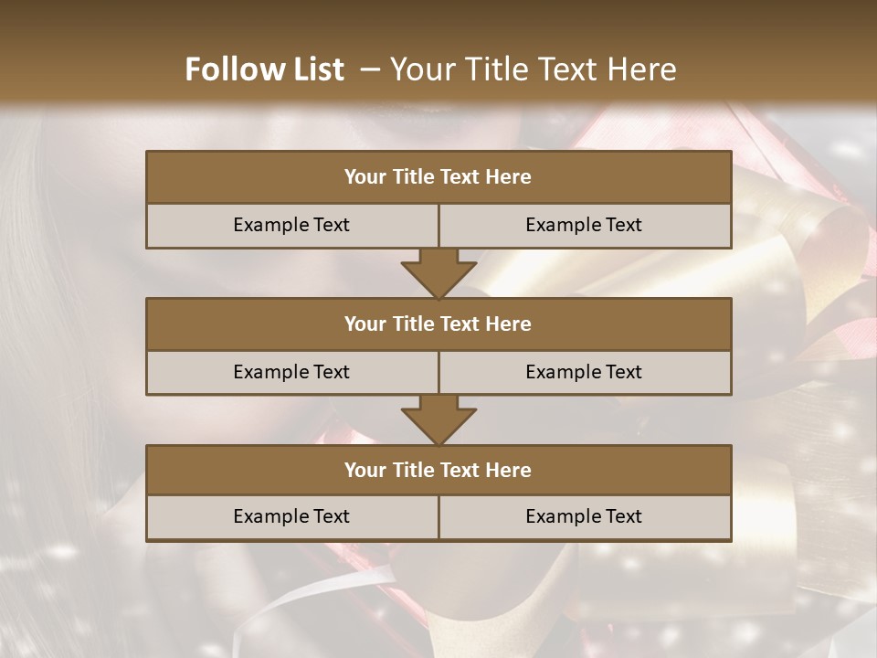 Gold Beauty Flakes PowerPoint Template