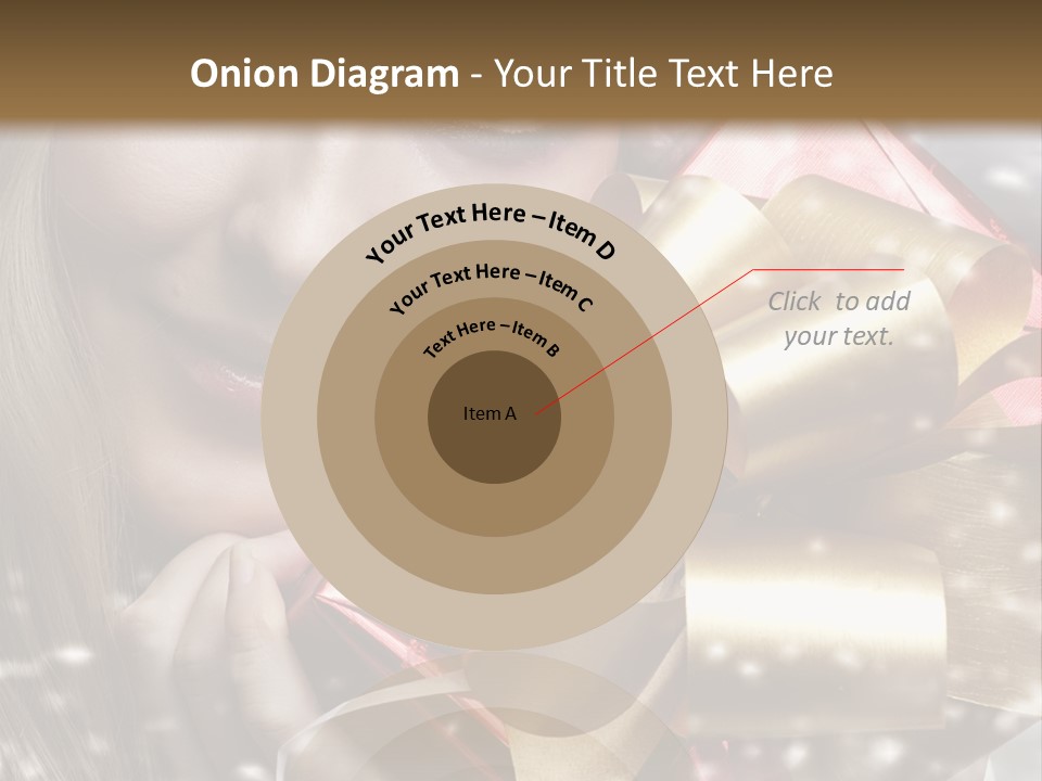 Gold Beauty Flakes PowerPoint Template