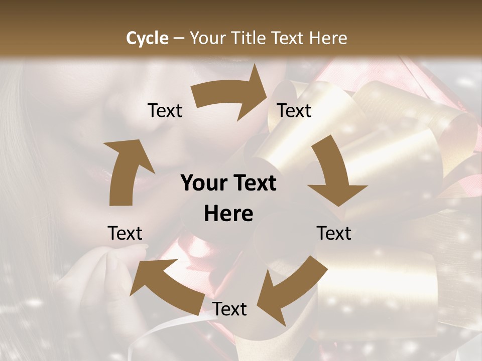 Gold Beauty Flakes PowerPoint Template