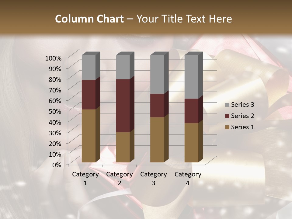 Gold Beauty Flakes PowerPoint Template