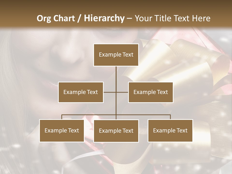 Gold Beauty Flakes PowerPoint Template