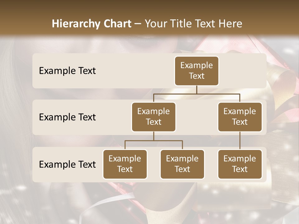 Gold Beauty Flakes PowerPoint Template