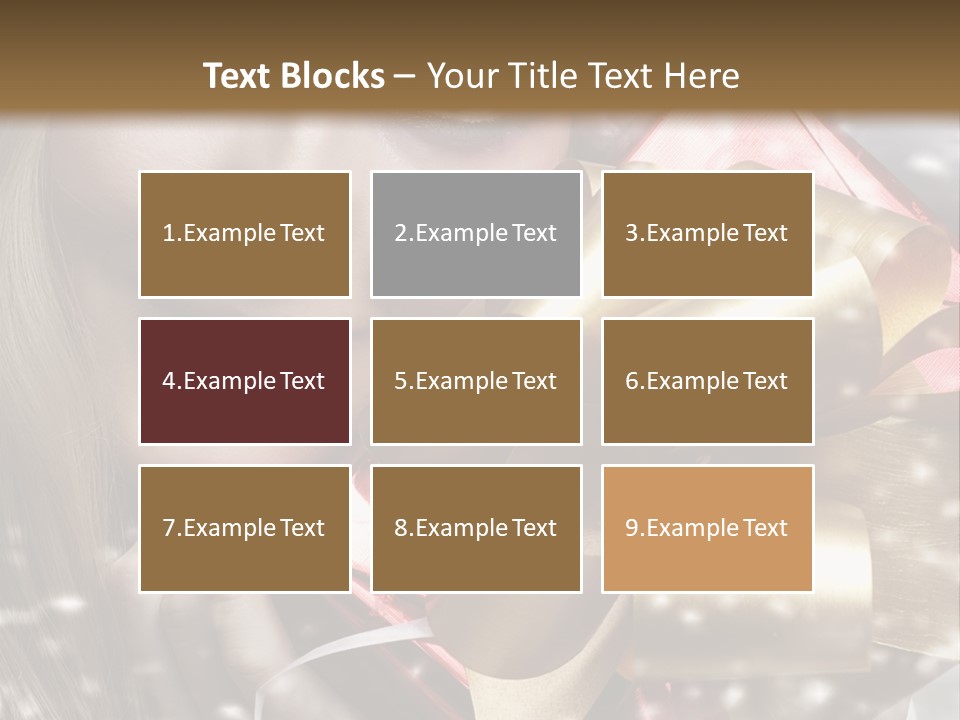 Gold Beauty Flakes PowerPoint Template