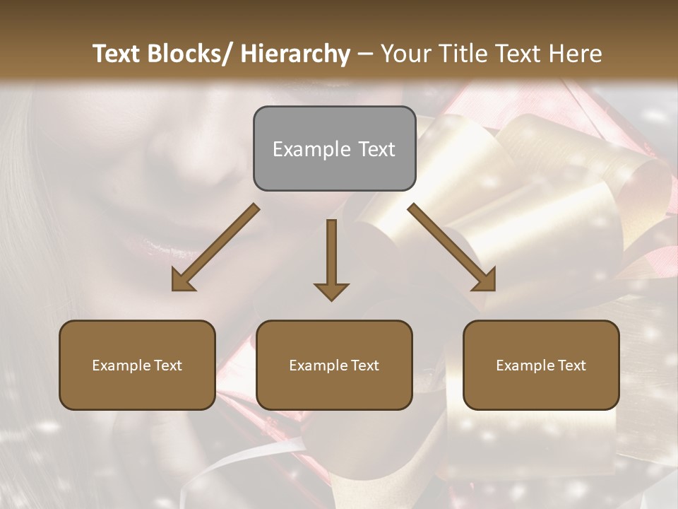 Gold Beauty Flakes PowerPoint Template