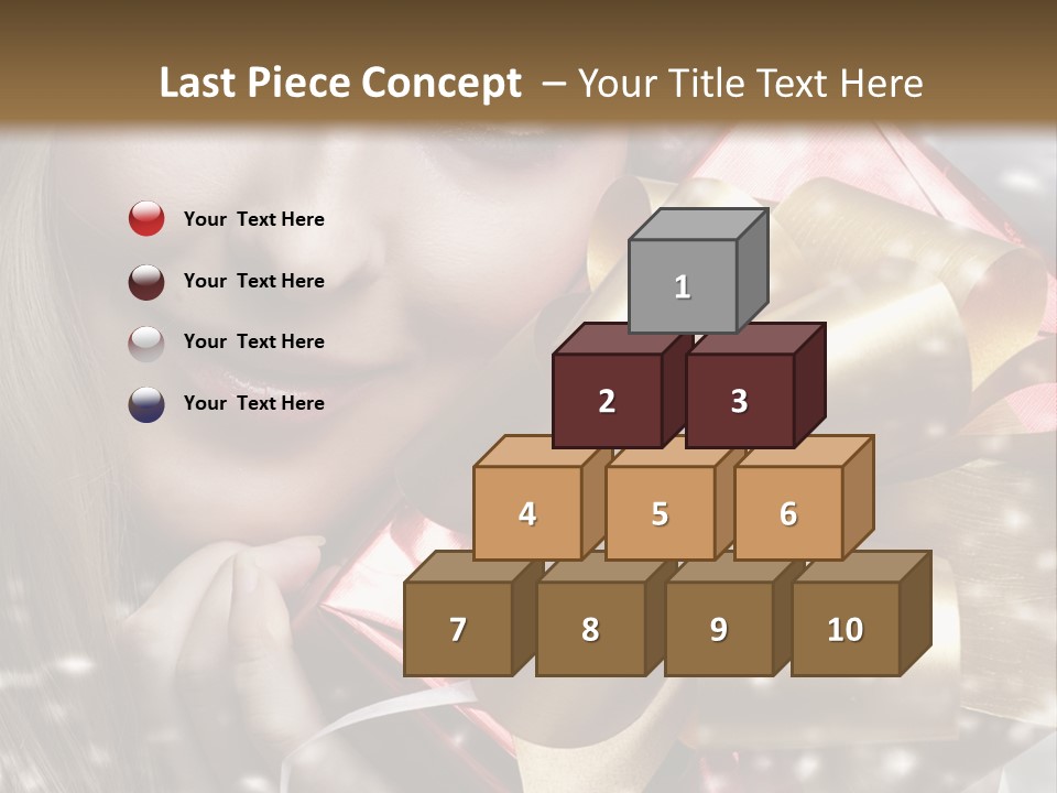 Gold Beauty Flakes PowerPoint Template