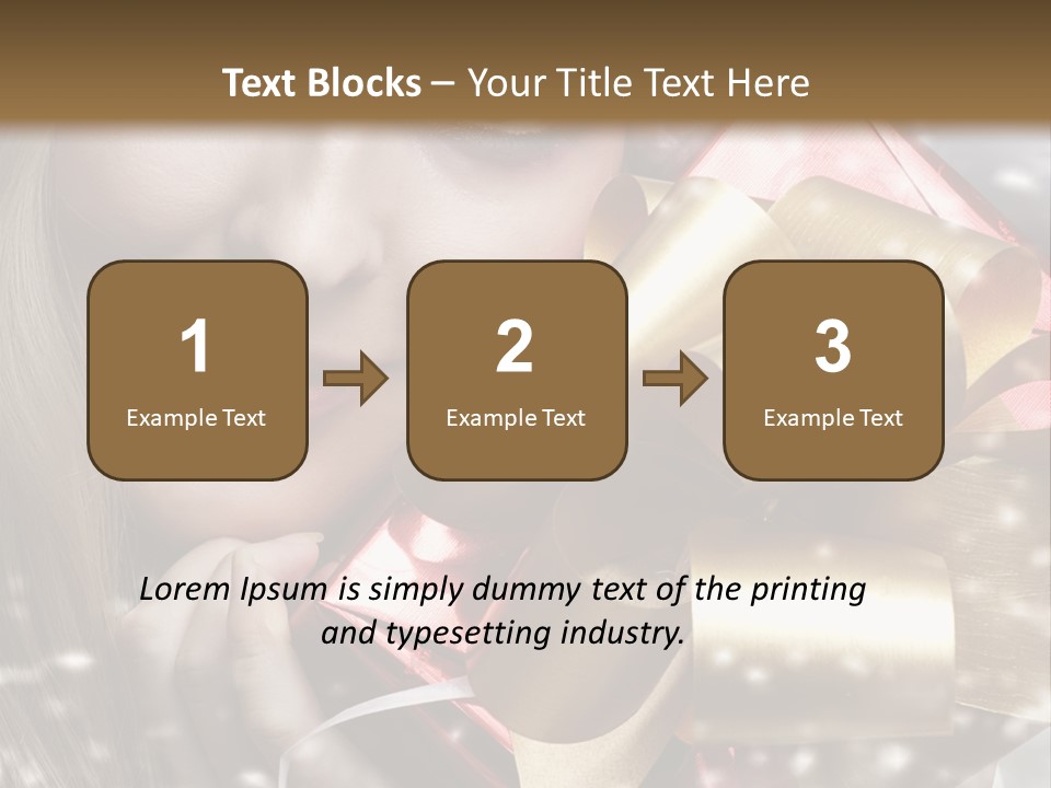 Gold Beauty Flakes PowerPoint Template