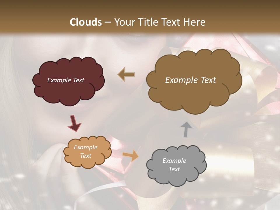 Gold Beauty Flakes PowerPoint Template