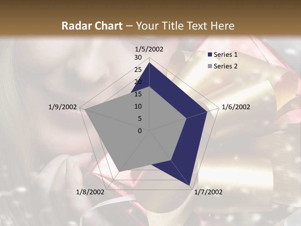 Gold Beauty Flakes PowerPoint Template