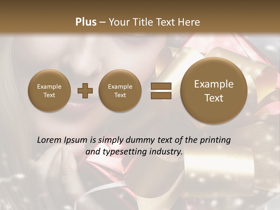 Gold Beauty Flakes PowerPoint Template