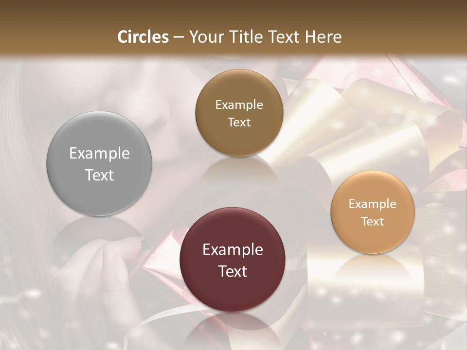 Gold Beauty Flakes PowerPoint Template