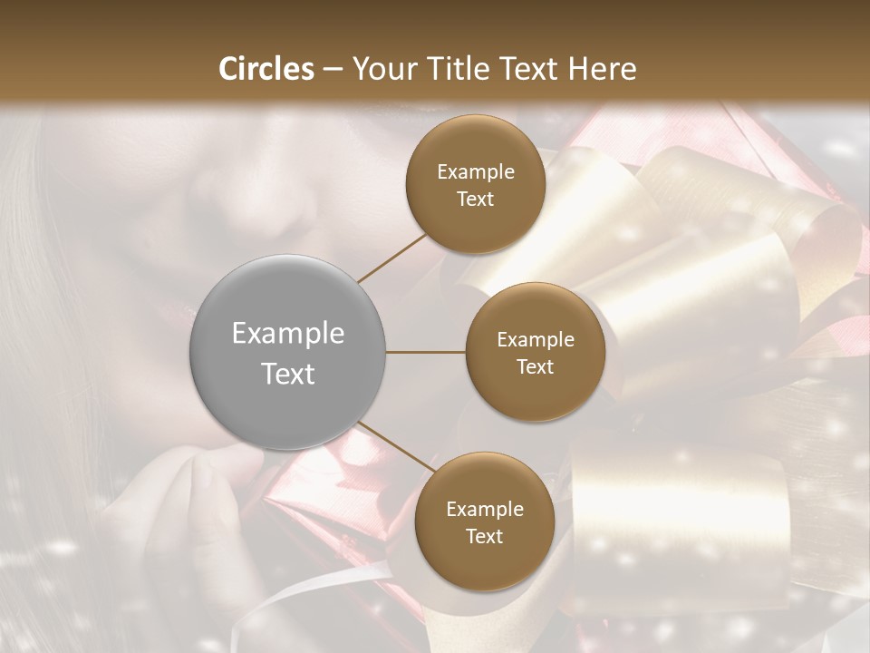 Gold Beauty Flakes PowerPoint Template