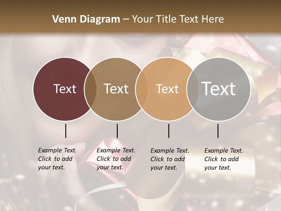 Gold Beauty Flakes PowerPoint Template