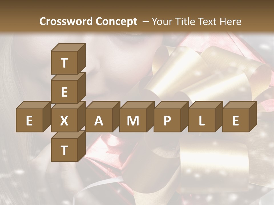 Gold Beauty Flakes PowerPoint Template