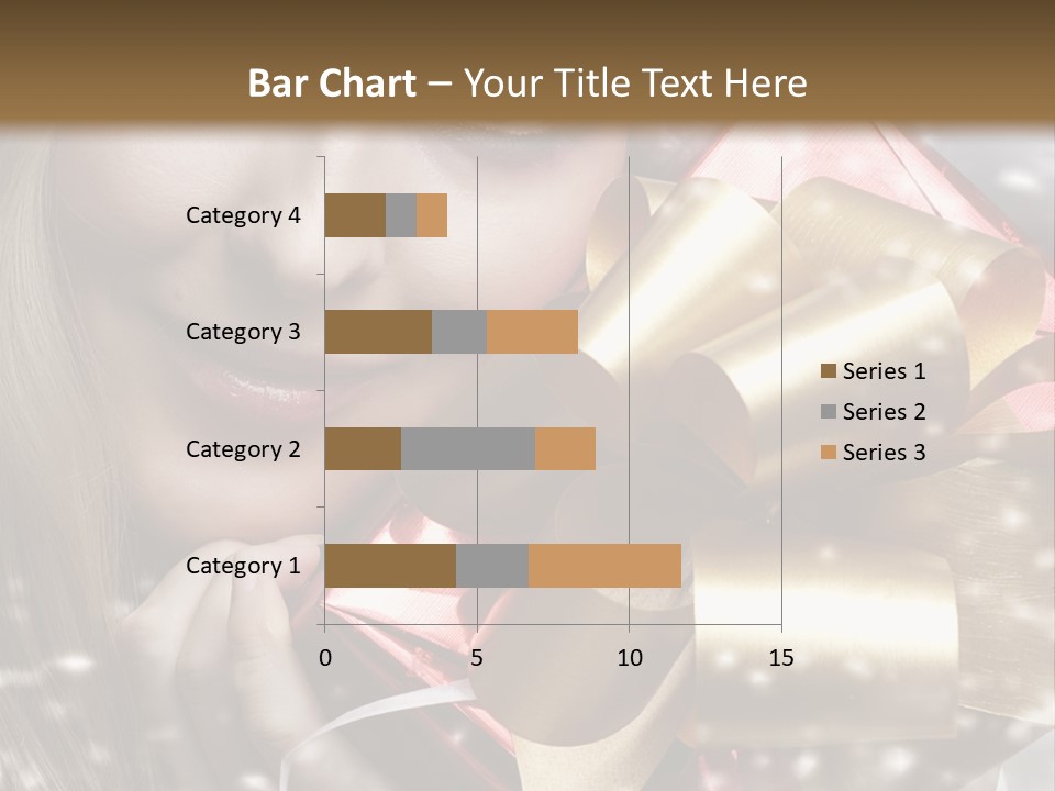 Gold Beauty Flakes PowerPoint Template