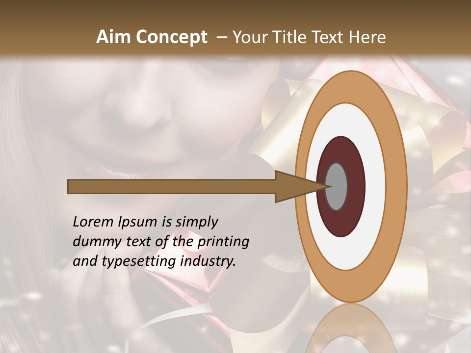 Gold Beauty Flakes PowerPoint Template