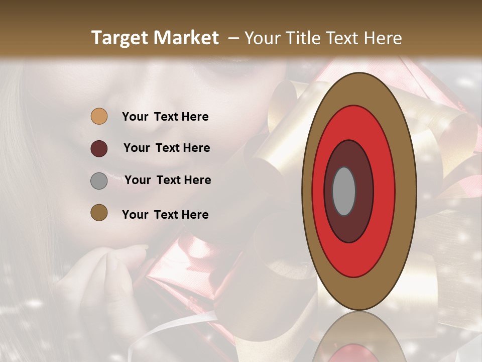 Gold Beauty Flakes PowerPoint Template