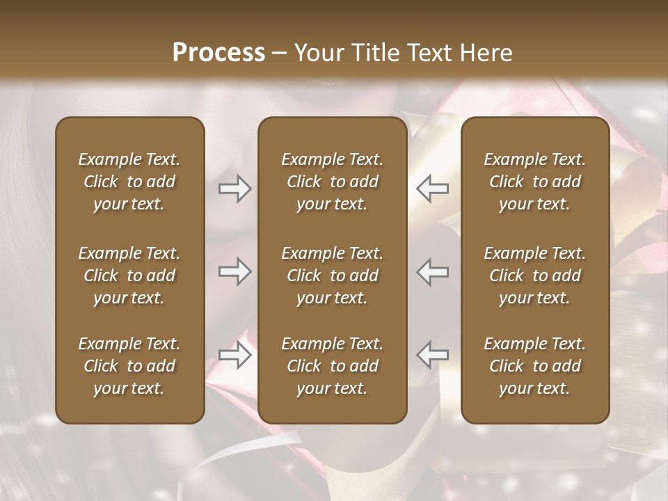 Gold Beauty Flakes PowerPoint Template