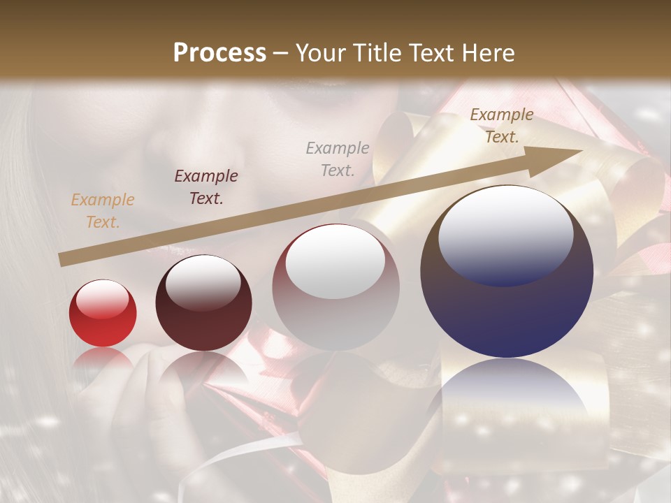 Gold Beauty Flakes PowerPoint Template