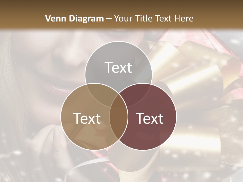 Gold Beauty Flakes PowerPoint Template