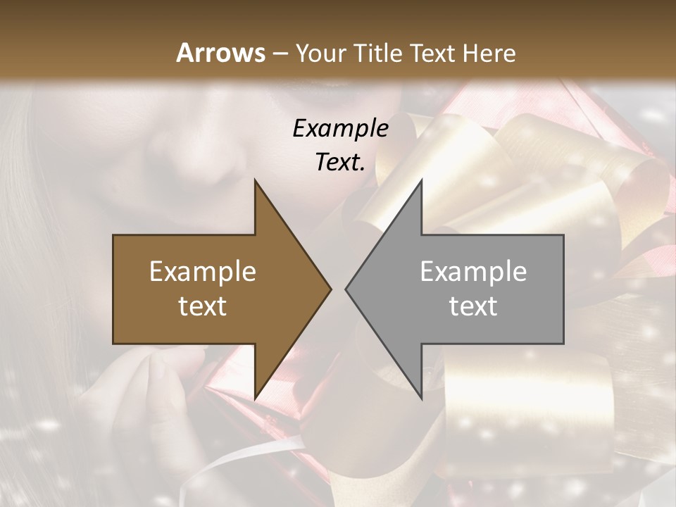 Gold Beauty Flakes PowerPoint Template