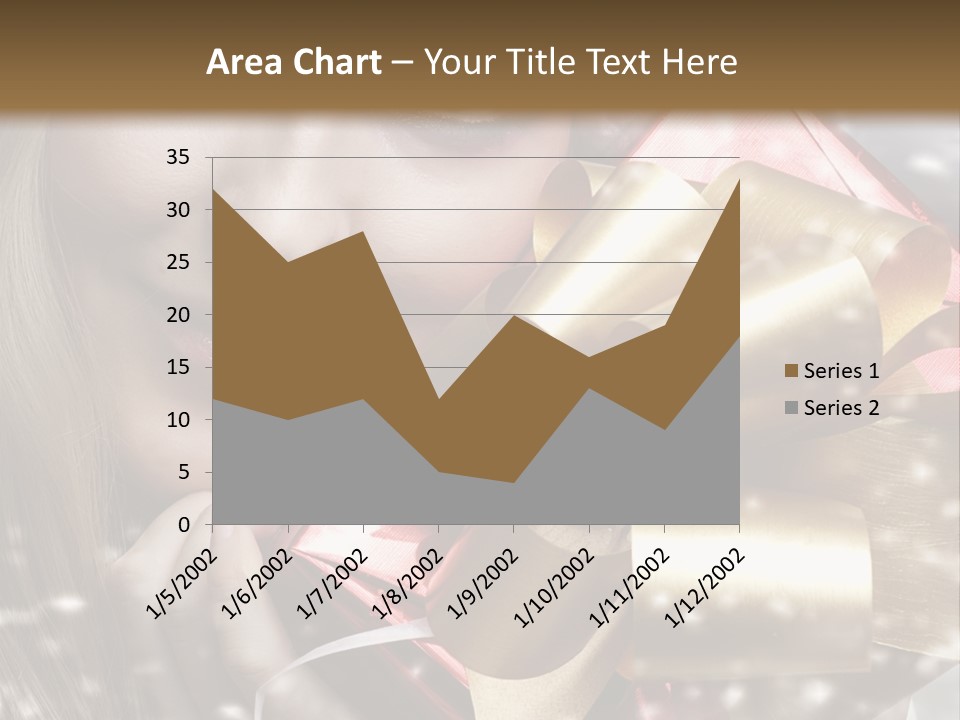 Gold Beauty Flakes PowerPoint Template