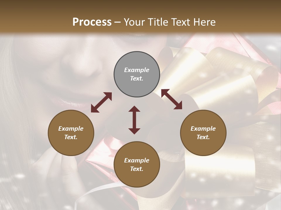 Gold Beauty Flakes PowerPoint Template