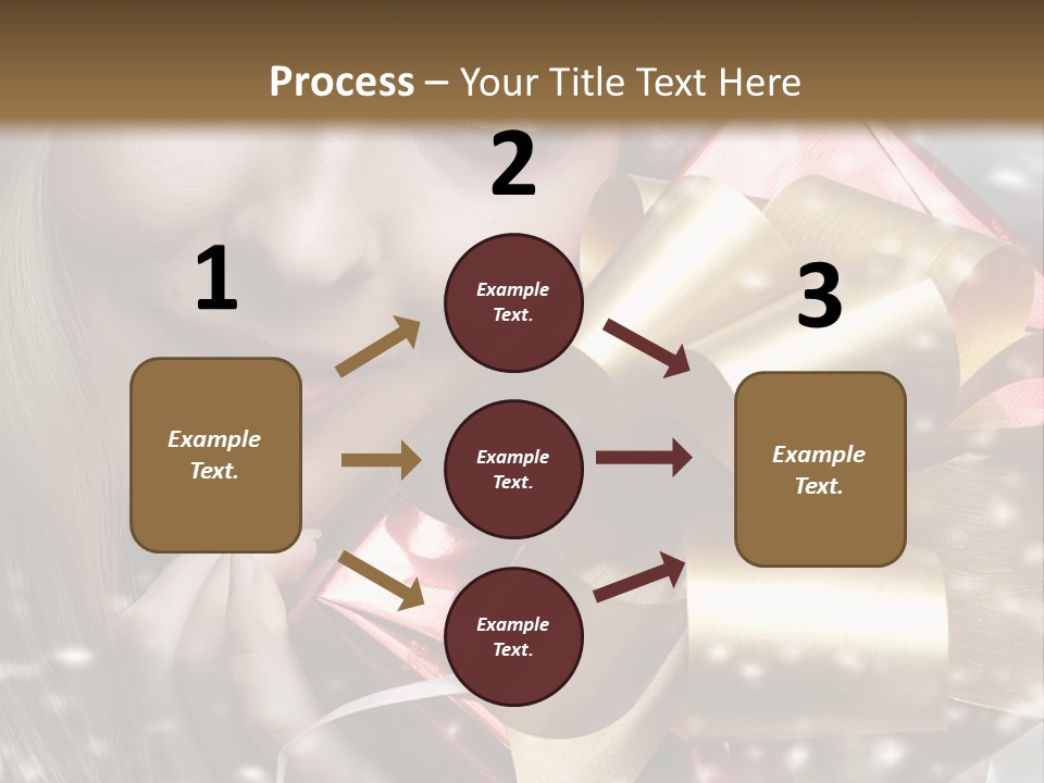 Gold Beauty Flakes PowerPoint Template