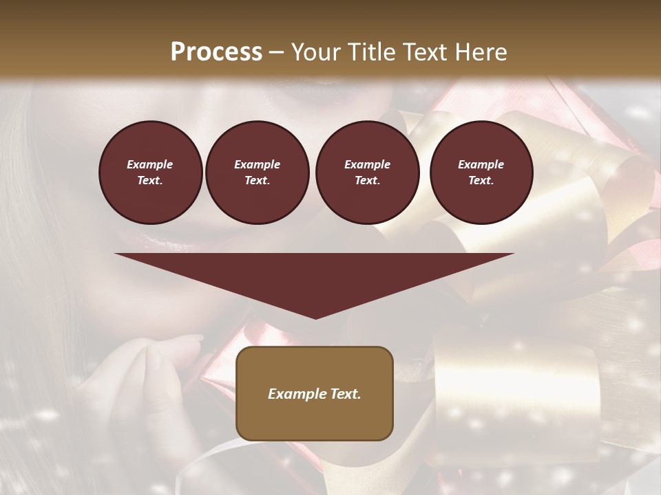 Gold Beauty Flakes PowerPoint Template