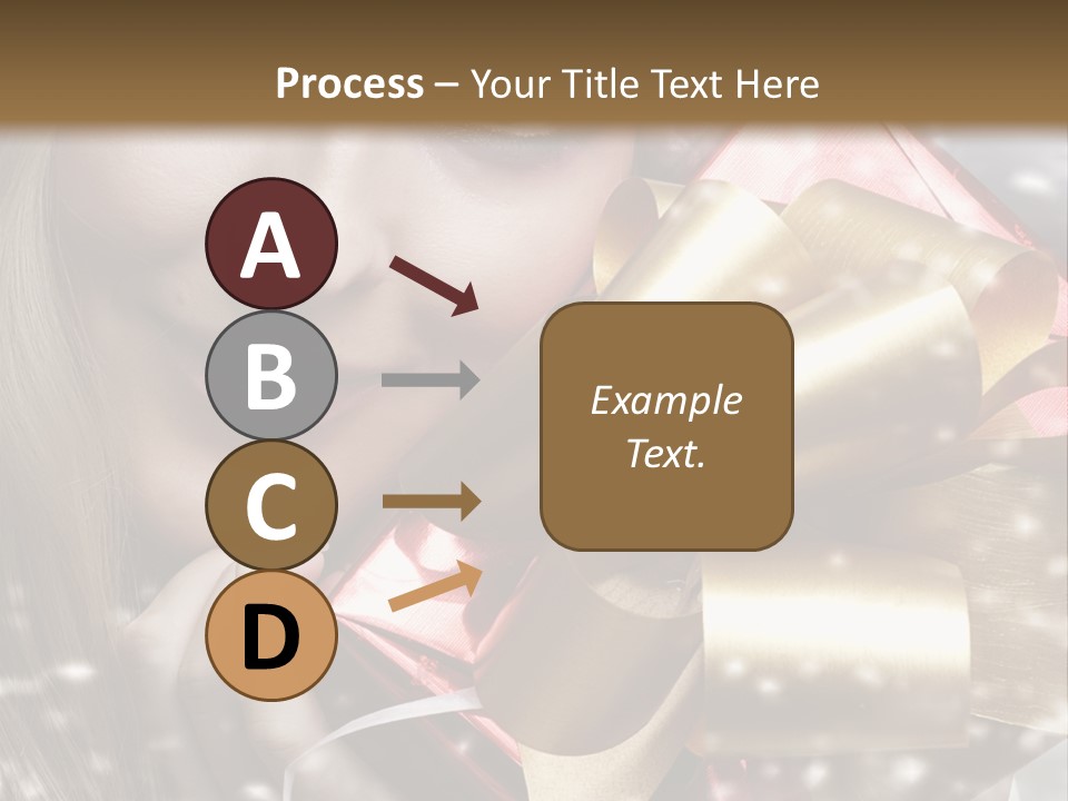 Gold Beauty Flakes PowerPoint Template