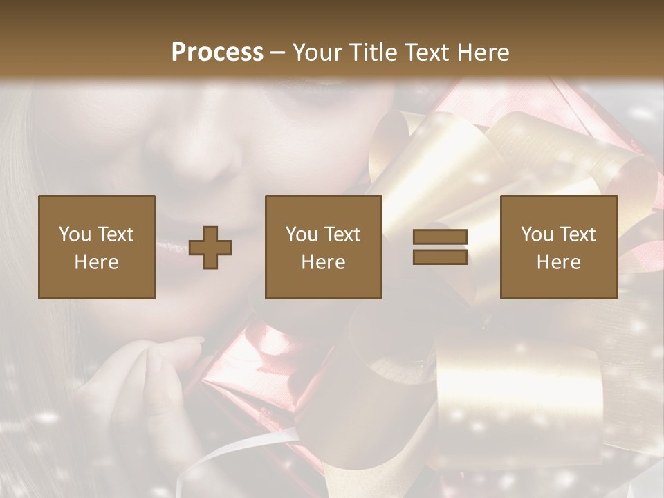 Gold Beauty Flakes PowerPoint Template