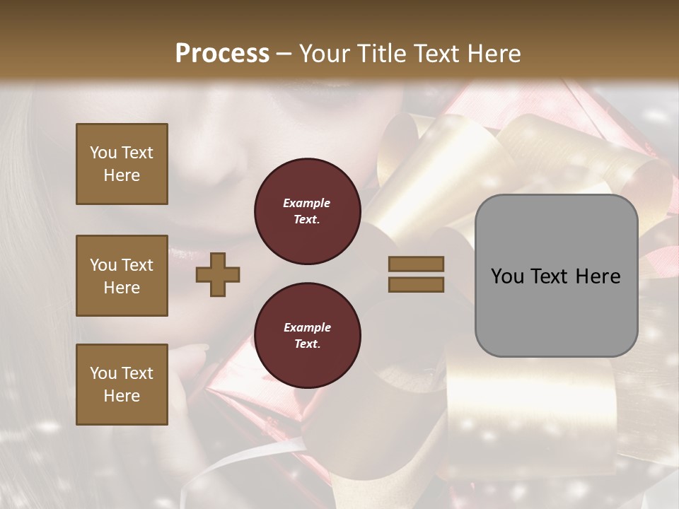 Gold Beauty Flakes PowerPoint Template