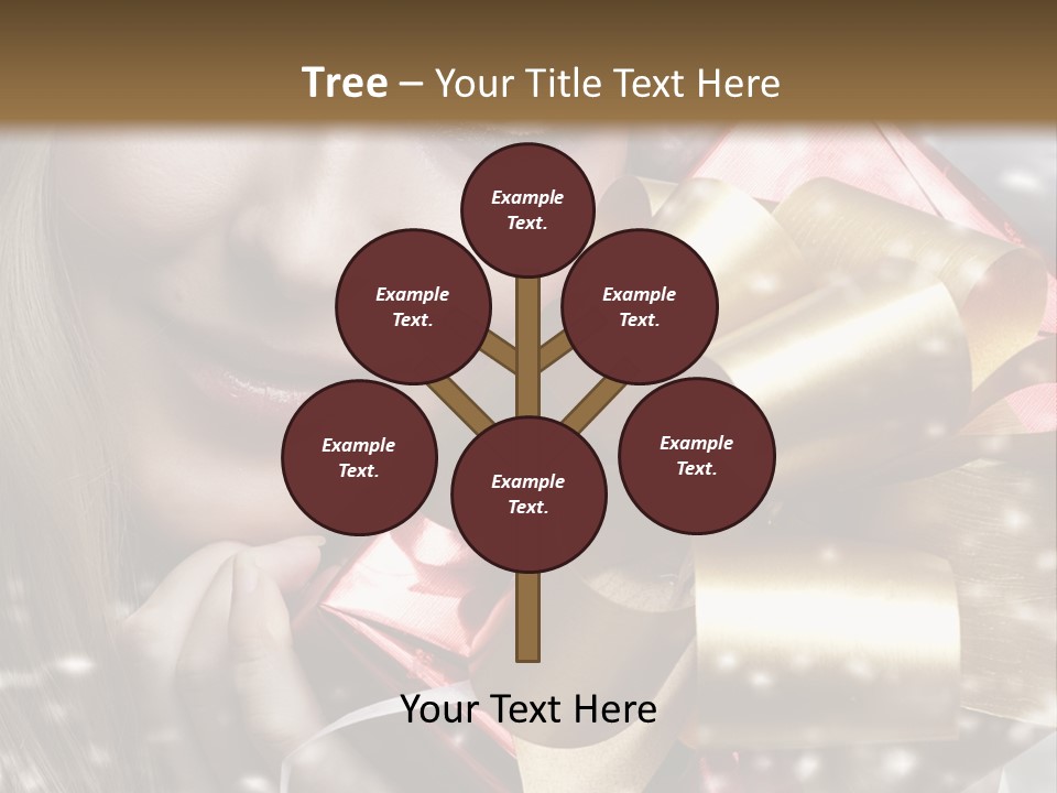 Gold Beauty Flakes PowerPoint Template