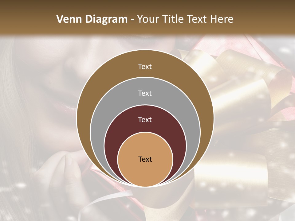 Gold Beauty Flakes PowerPoint Template