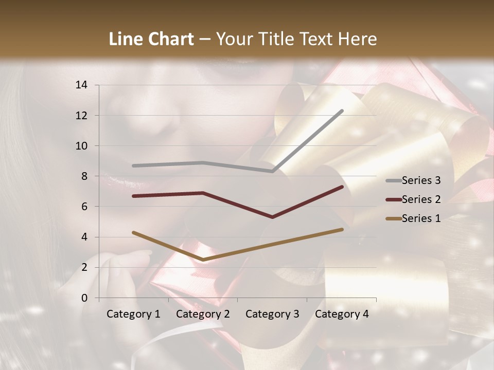 Gold Beauty Flakes PowerPoint Template