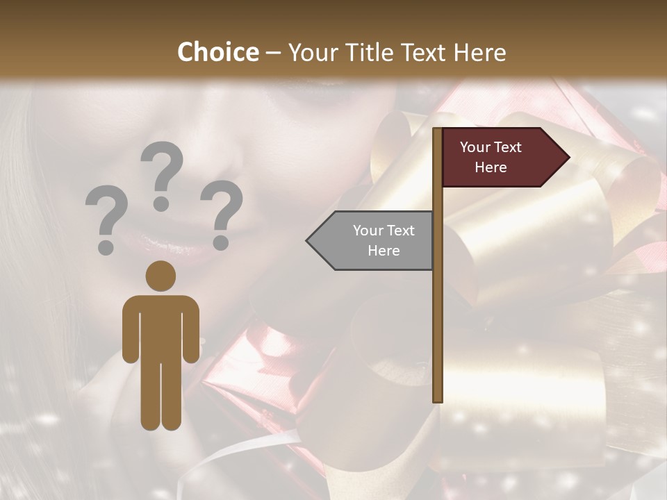 Gold Beauty Flakes PowerPoint Template