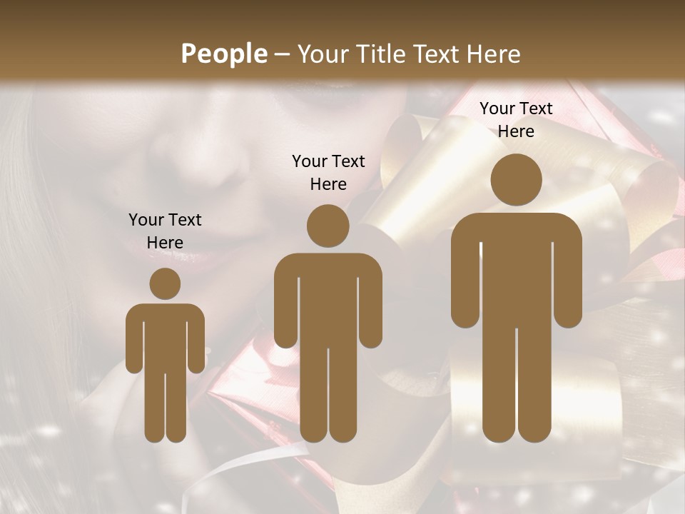 Gold Beauty Flakes PowerPoint Template