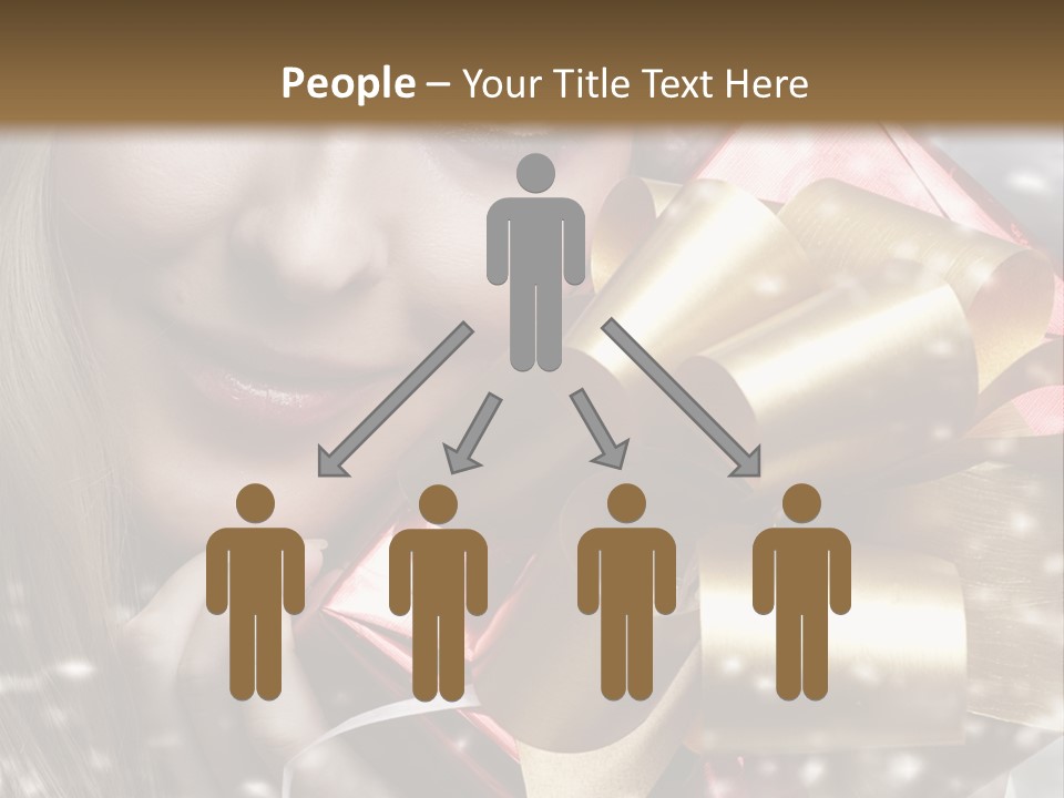 Gold Beauty Flakes PowerPoint Template