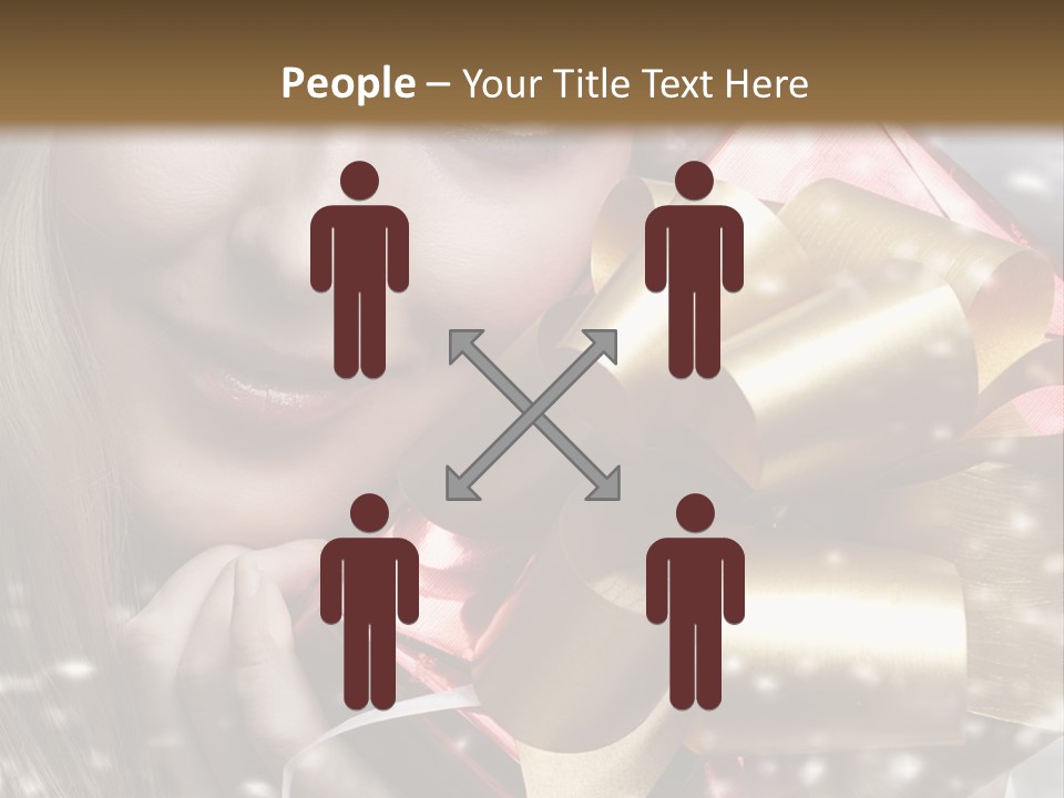 Gold Beauty Flakes PowerPoint Template