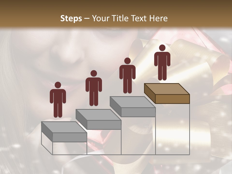 Gold Beauty Flakes PowerPoint Template