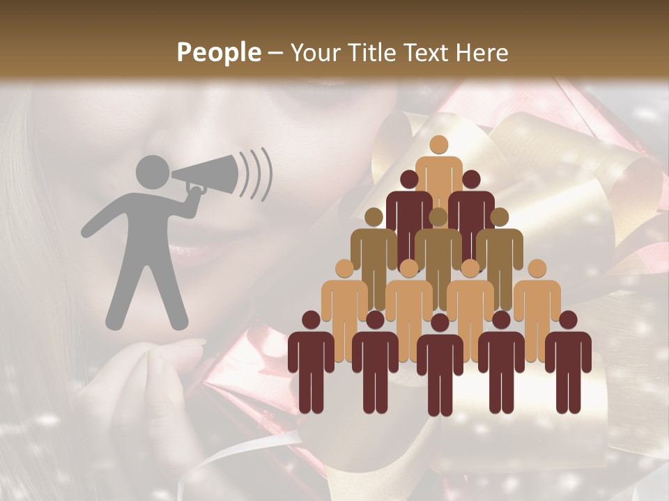 Gold Beauty Flakes PowerPoint Template