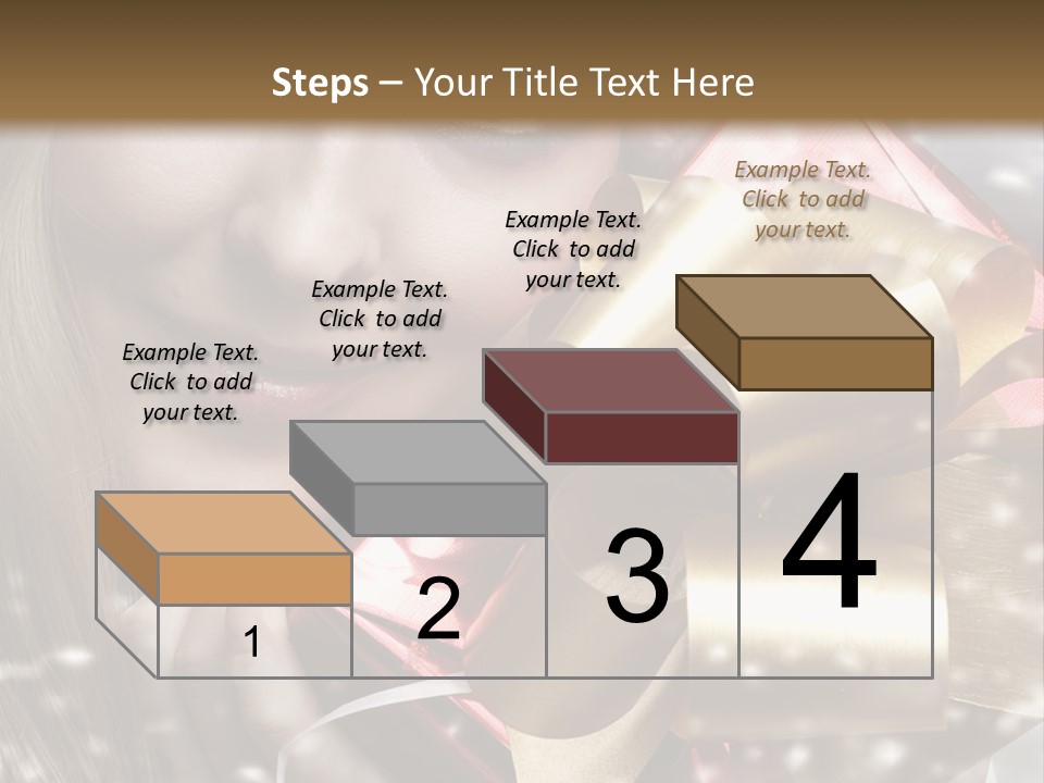 Gold Beauty Flakes PowerPoint Template