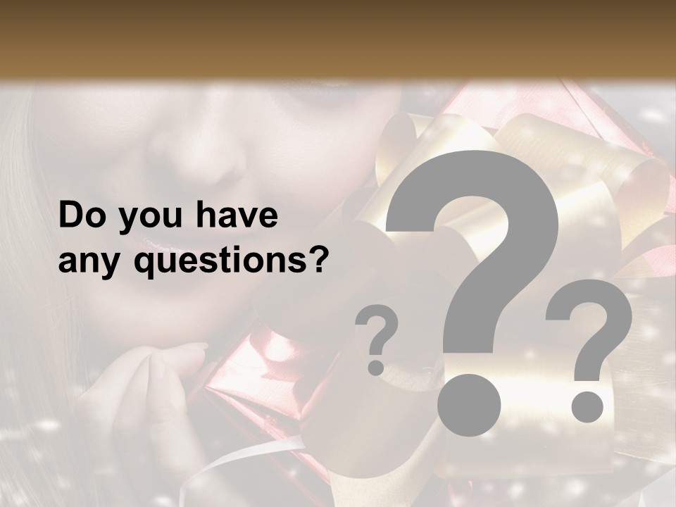 Gold Beauty Flakes PowerPoint Template