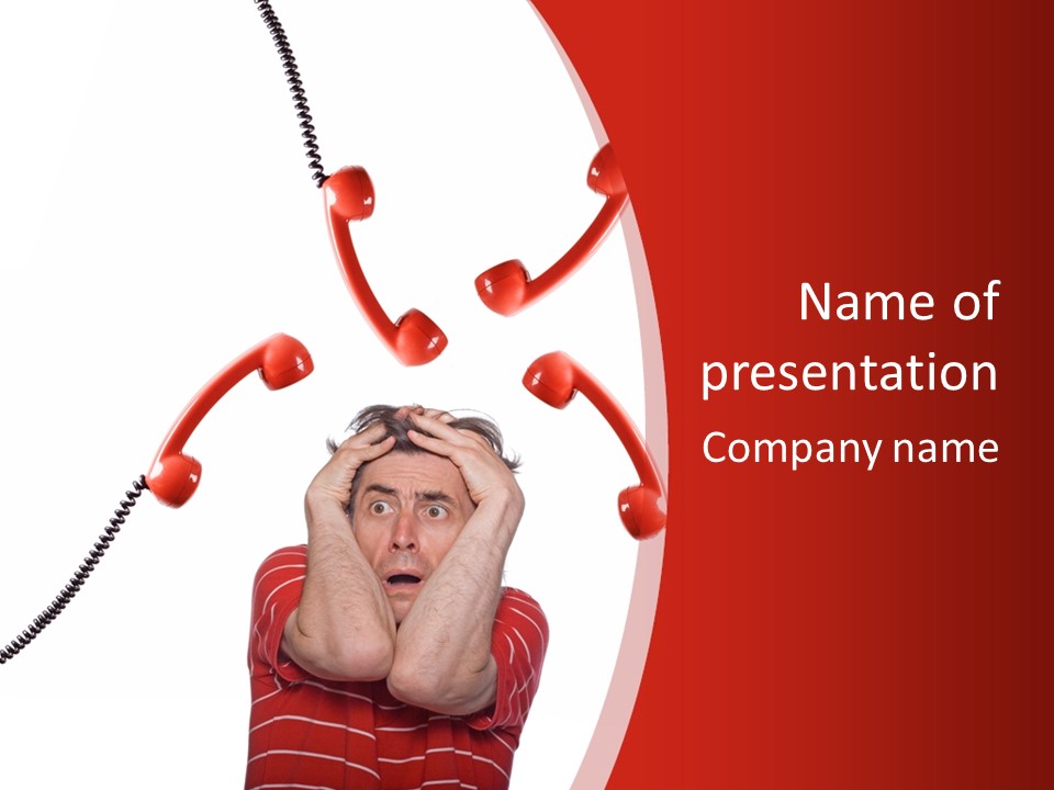 Frightened Depressed Service PowerPoint Template