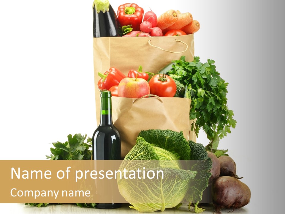 Fresh Grocery Green PowerPoint Template