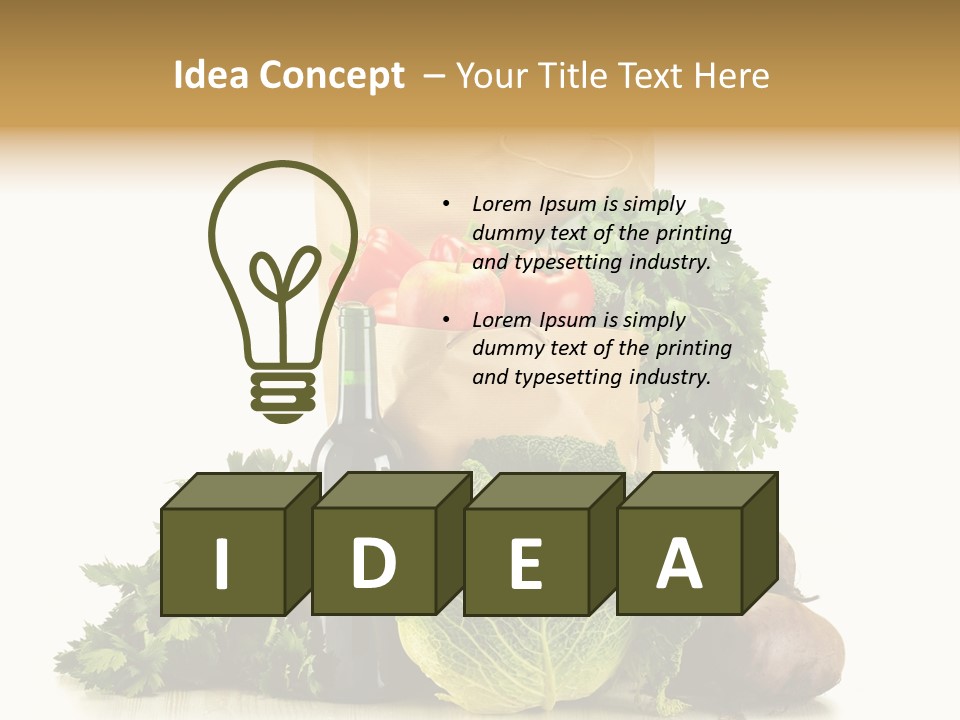 Fresh Grocery Green PowerPoint Template