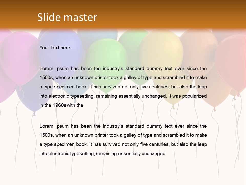 Pink Fly Float PowerPoint Template