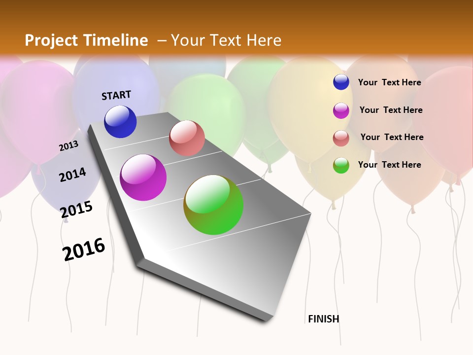 Pink Fly Float PowerPoint Template
