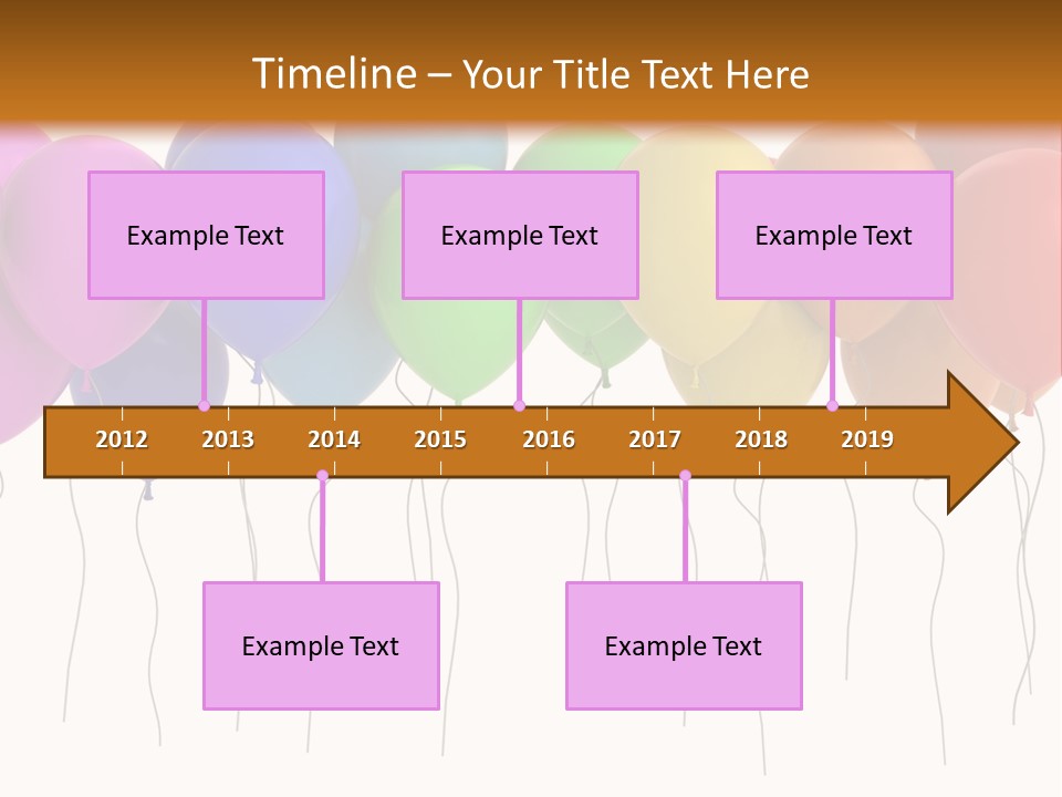 Pink Fly Float PowerPoint Template